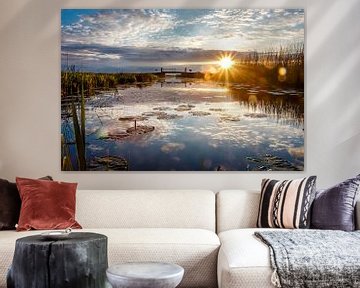 Sunset on the water by Jaap Terpstra