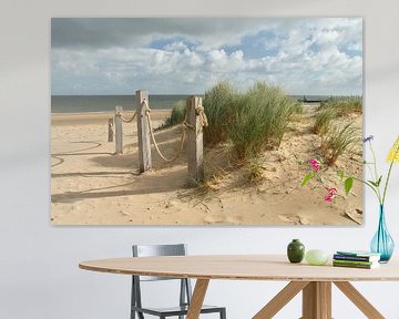 Seilablagerung am Strandpavillon 'Kaap Noord' Texel von Ad Jekel