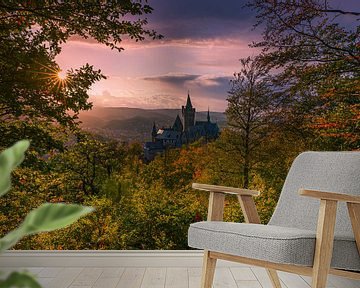 Kasteel van Wernigerode,  Saksen-Anhalt, Duitsland van Henk Meijer Photography