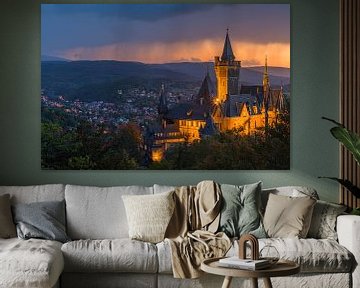 Kasteel van Wernigerode,  Saksen-Anhalt, Duitsland van Henk Meijer Photography