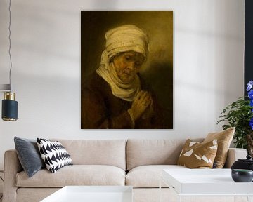 Biddende vrouw, Rembrandt van Rijn