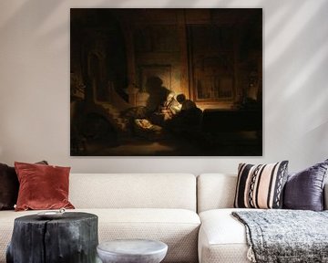 De heilige familie bij avond, Rembrandt van Rijn (atelier van)