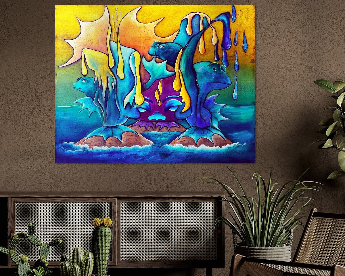 Voorbeeld van het werk in een kamer