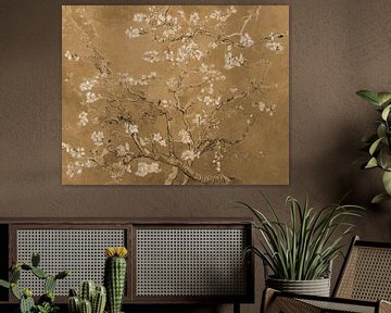 Almond blossom by Vincent van Gogh (Sepia)