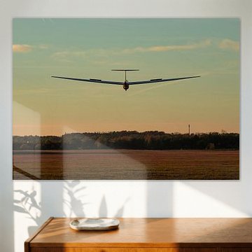 Zweefvliegtuig in landing van Sjors Gijsbers