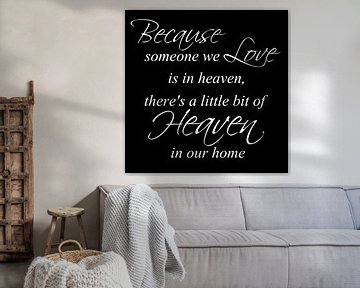 Tekst | Because someone we love | Zwart van Sandra Hazes