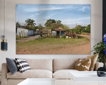 Oud blokhuis in een afgelegen Cubaans platteland en een natuurlijke omgeving van Tjeerd Kruse