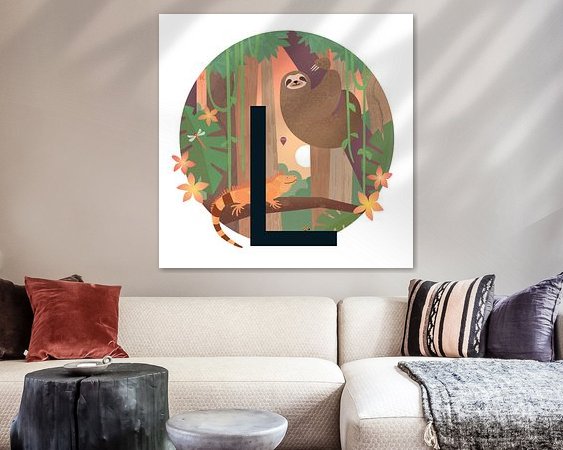 Voorbeeld van het werk in een kamer