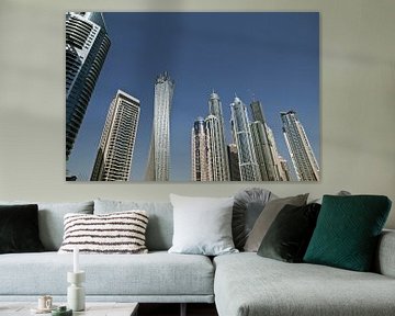 Moderne Wolkenkratzer in Dubai (Emirat und Stadt).