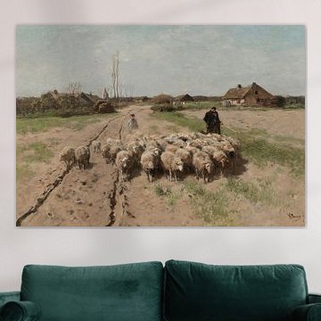 Schapen in het landschap, Anton Mauve