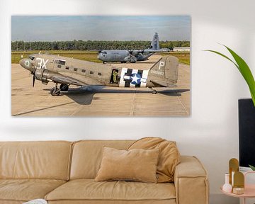 Old and new: C-47 Douglas Skytrain/Dakota & C-130J Hercules by Roel Ovinge