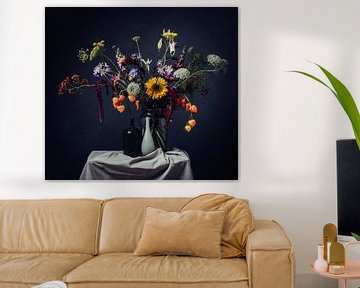 Nature morte des fleurs sur Corine de Ruiter