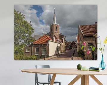 Kerk aan de dorpsstraat in Moordrecht, Nederland van Joost Adriaanse