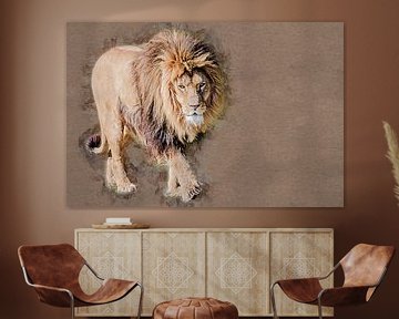 The lion king (kunst) van Art by Jeronimo