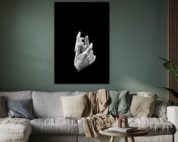 Hands abstract in black and white by Marianne van der Zee