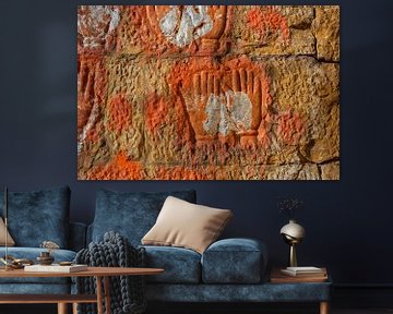 Texture art India style on the wall, India by Tjeerd Kruse