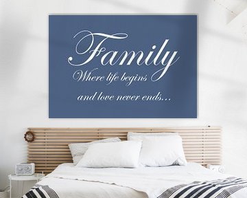 Tekst Family - Blauw van Sandra Hazes