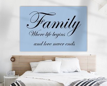 Tekst | Family | Licht blauw van Sandra Hazes