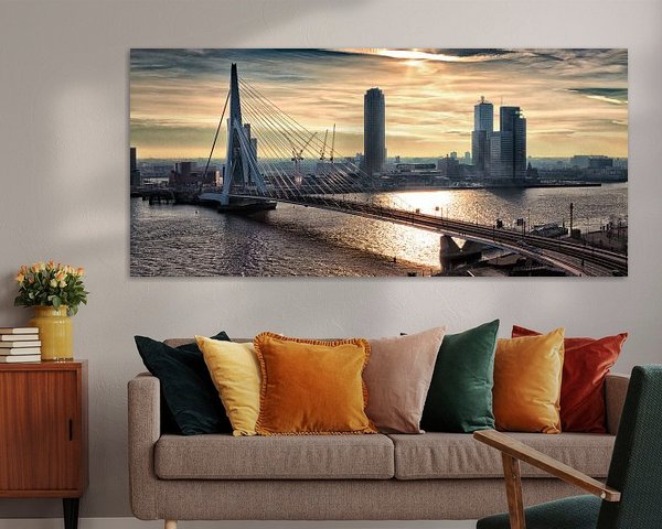 Skyline von Rotterdam in der Früh (Landschaft)