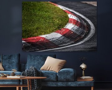 Curbstones in a curve on a circuit by Bas Fransen