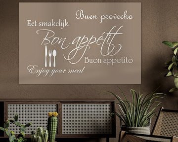 Tekst | Bon appétit | Taupe van Sandra Hazes