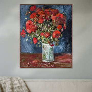 Vaas met klaprozen, Vincent van Gogh