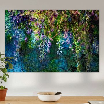 Glyzinie * inspiriert von der Malerei von Claude Monet von Paula van den Akker