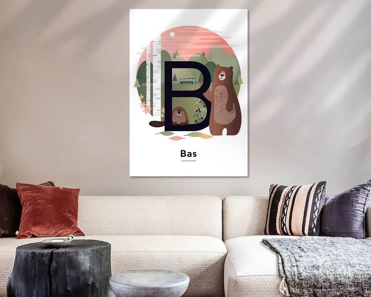 Voorbeeld van het werk in een kamer
