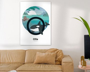 Name poster Olle by Hannah Barrow