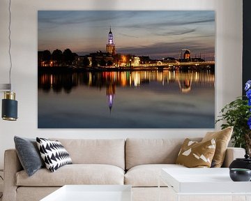 View of camps over the river IJssel by Michel Knikker