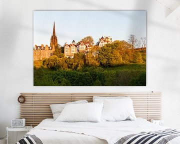 Castlehill in de oude binnenstad van Edinburgh van Werner Dieterich