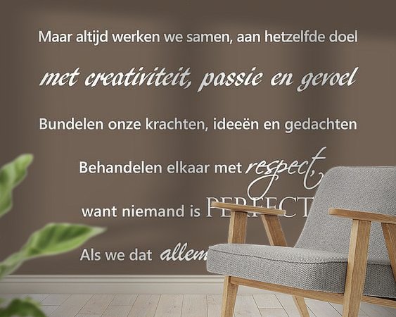 Example of the artwork in a room