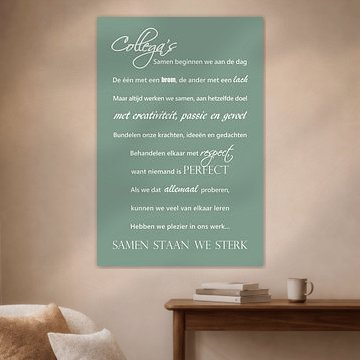 Collega's – Typografie Kunst – Groen van Sandra Hazes