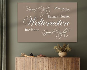 Welterusten - Taupe - Betekenisvolle tekst