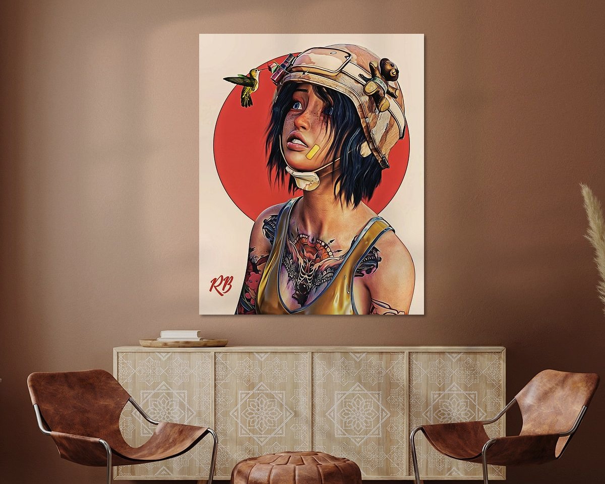 Voorbeeld van het werk in een kamer