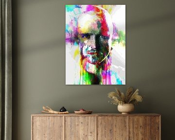 Breaking Bad Jesse Pinkman / Aaron Paul Abstract Portret van Art By Dominic