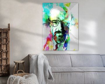 Breaking Bad Walter White - Bryan Cranston Abstract Portret van Art By Dominic