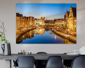 Old town of Ghent in the evening by Werner Dieterich