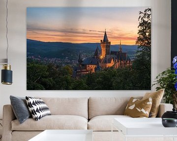 Schloss Wernigerode à la lumière du soir sur Robin Oelschlegel