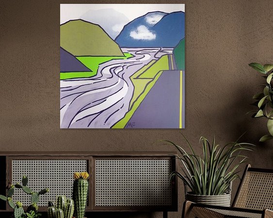 Voorbeeld van het werk in een kamer