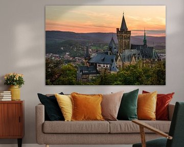 Schloss Wernigerode in het avondlicht van Robin Oelschlegel