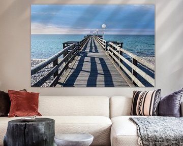 Sea bridge on the Baltic coast in Rerik by Rico Ködder