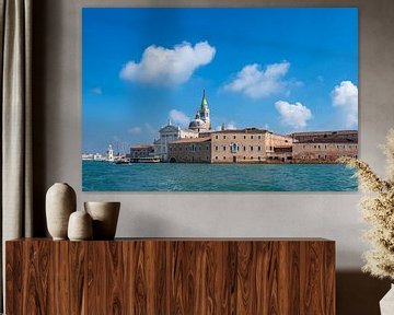 Vue de l'île San Giorgio Maggiore à Venise, Italie sur Rico Ködder