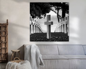 Kruis op Amerikaanse begraafplaats van Arina Keijzer