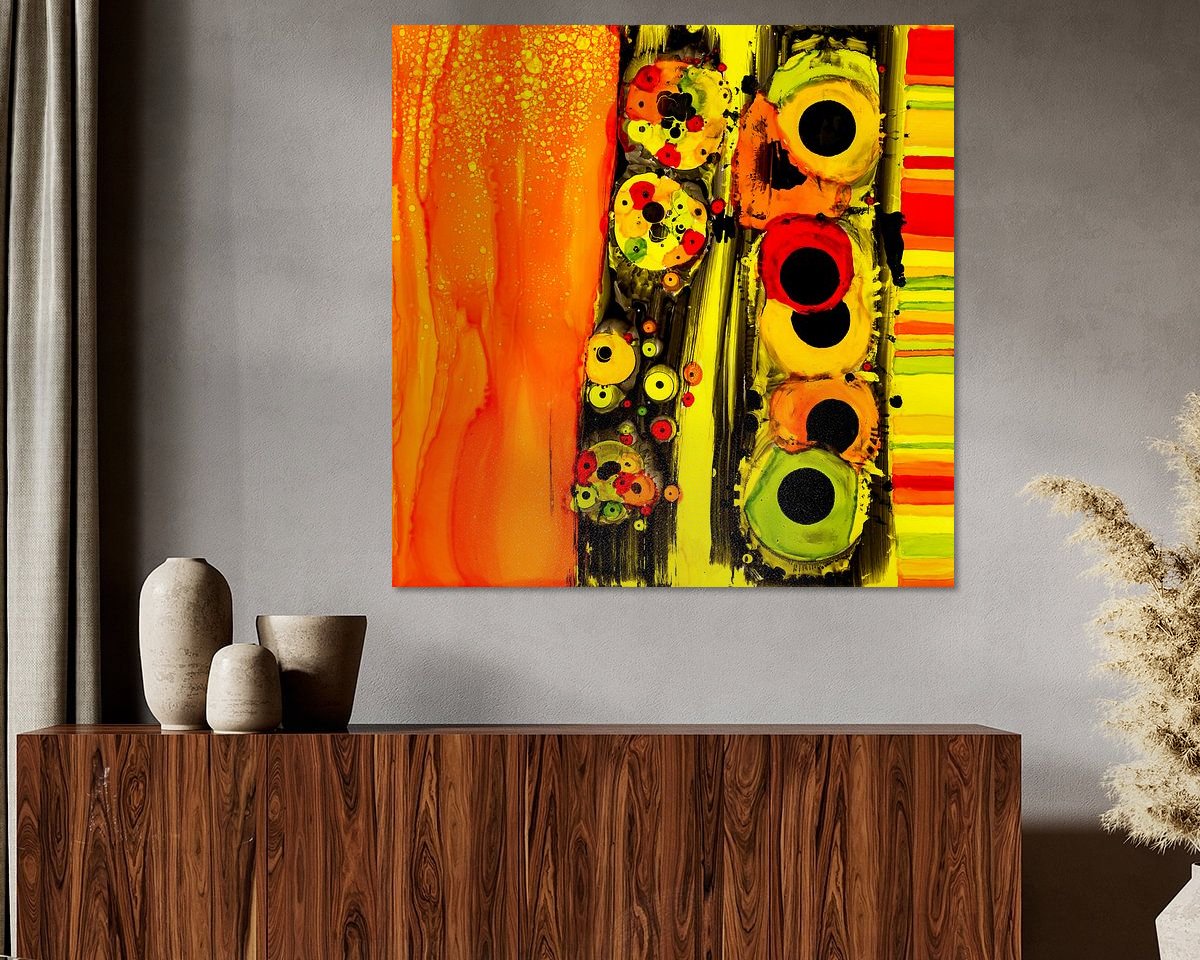 Voorbeeld van het werk in een kamer