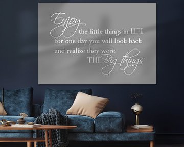 Enjoy the little things - Licht grijs van Sandra Hazes
