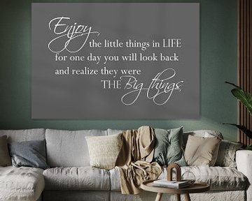 Enjoy the little things - Donker grijs van Sandra Hazes