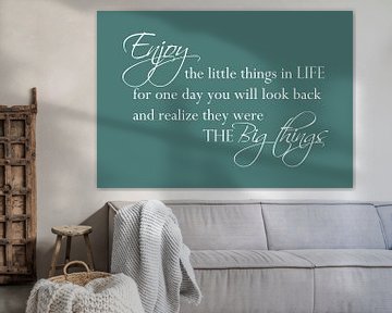 Tekst Enjoy the little things - Groen van Sandra Hazes