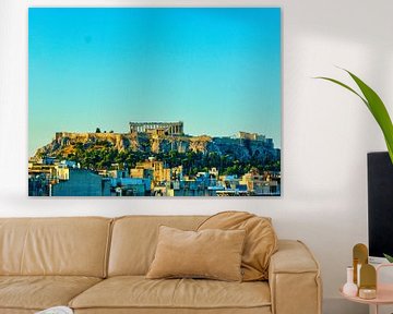 Stadtlandschaft Athen mit der Akropolis von Atelier Liesjes