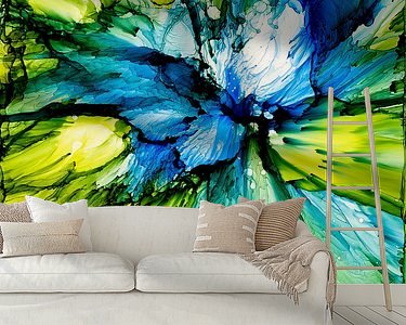 Voorbeeld van het werk in een kamer